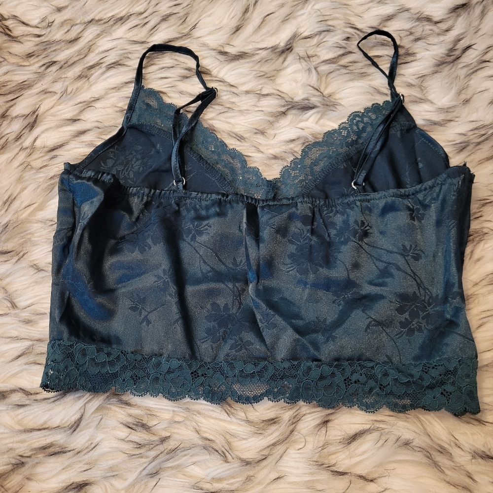 SHEIN Jacquard lace trim cami top green small - Picture 6 of 10